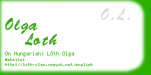 olga loth business card